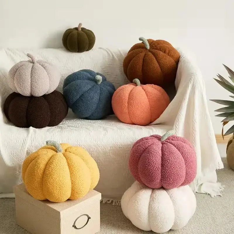 Pumpkin Fleece Throw Pillow
