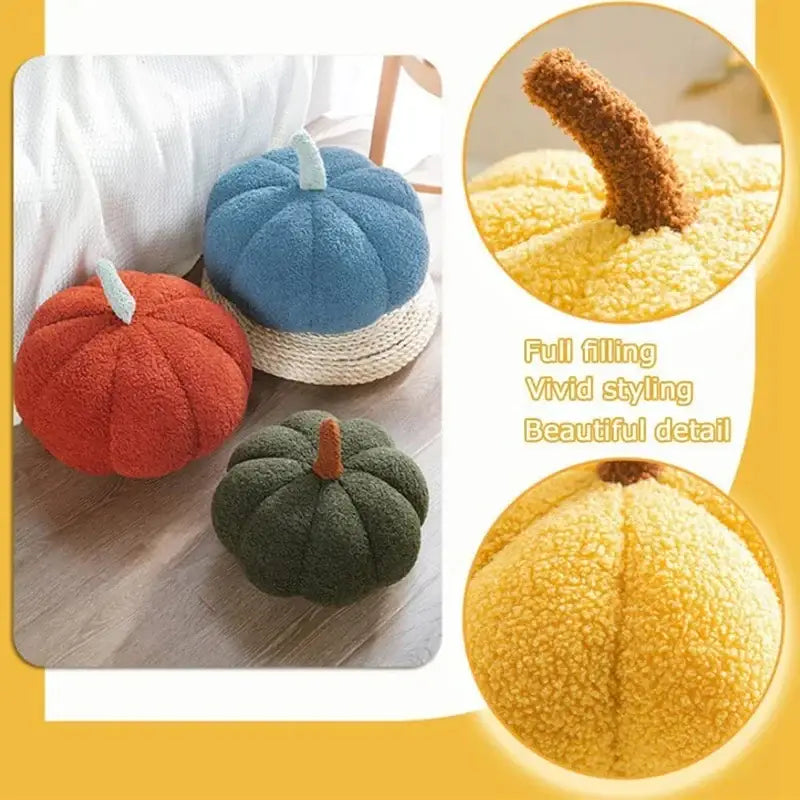Pumpkin Fleece Throw Pillow