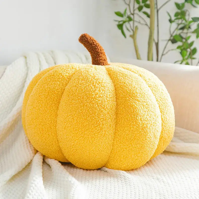 Pumpkin Fleece Throw Pillow