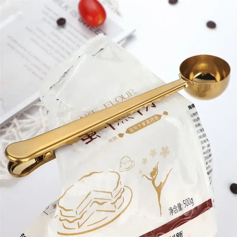 Gold Coffee Spoon Clip