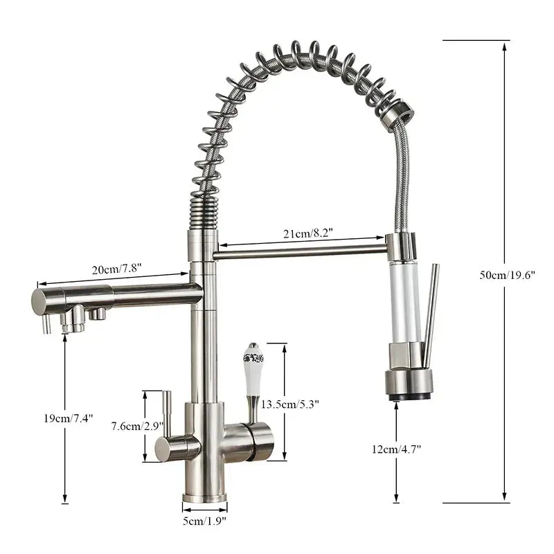 Matte Black Pull-Down Faucet With Filter