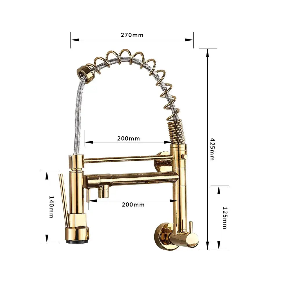 Golden Dual Spout Faucet