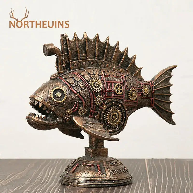 Bronze Steampunk Whale Figurine