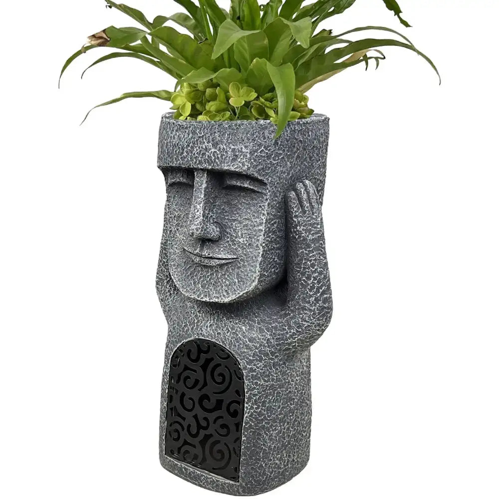 Gray Moai Planter Sculpture