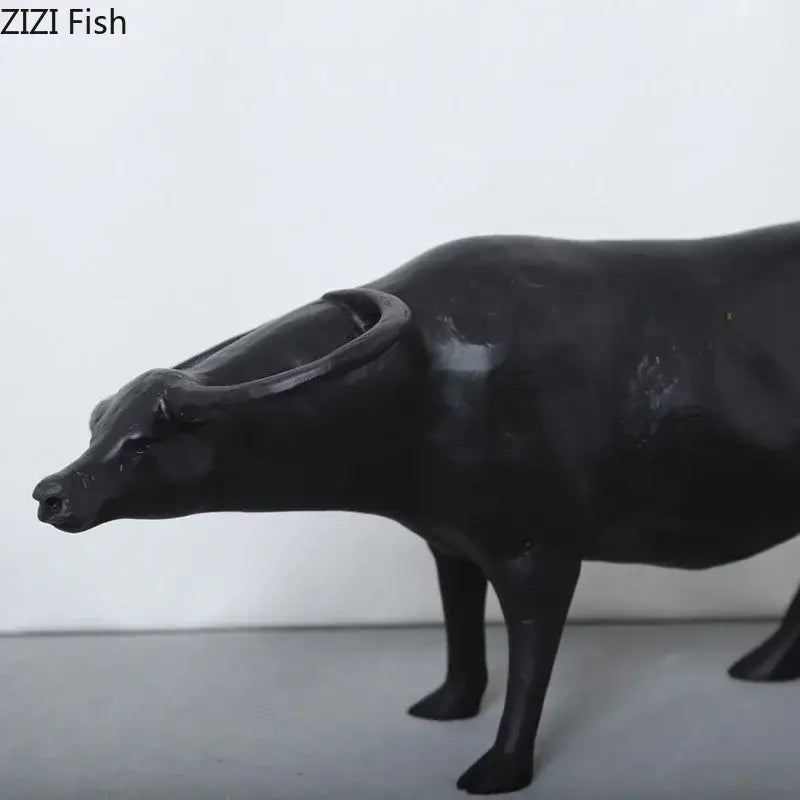 Matte Black Boy Sculpture