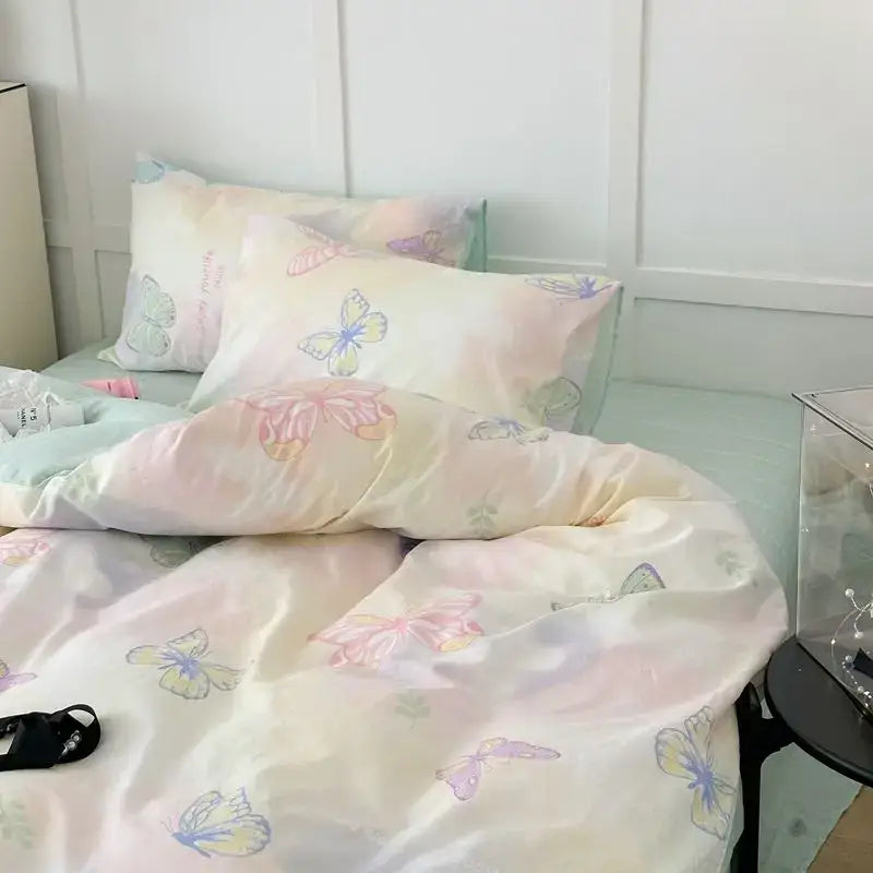 Cream Quilted Bedding Set