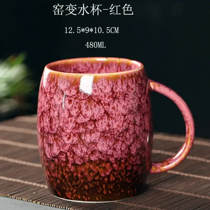 Teal Crackle Ceramic Mug