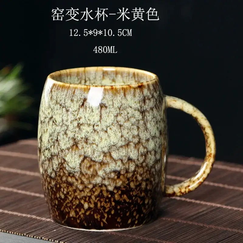 Teal Crackle Ceramic Mug