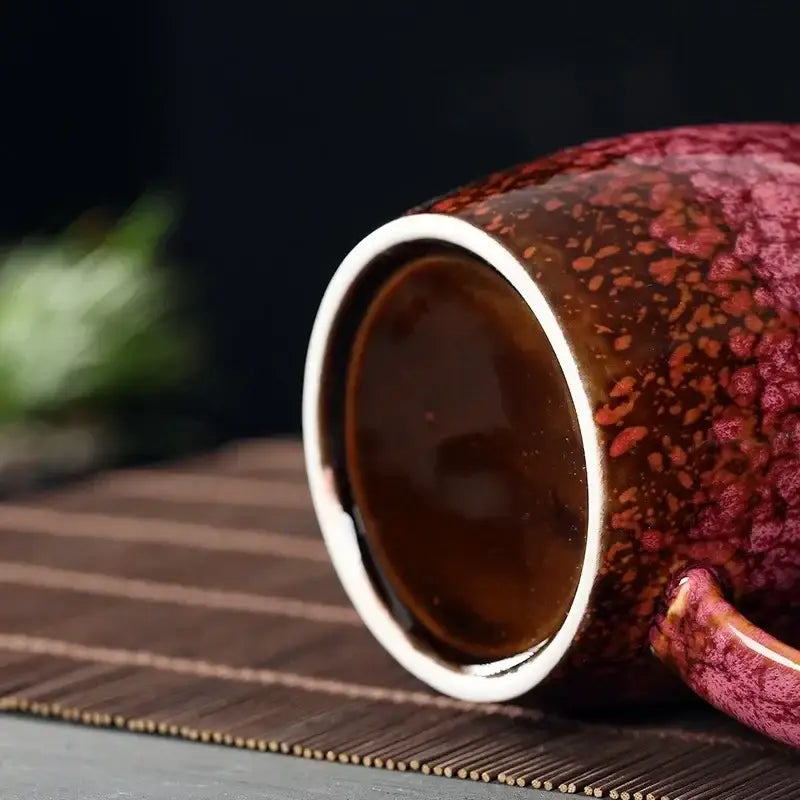 Teal Crackle Ceramic Mug