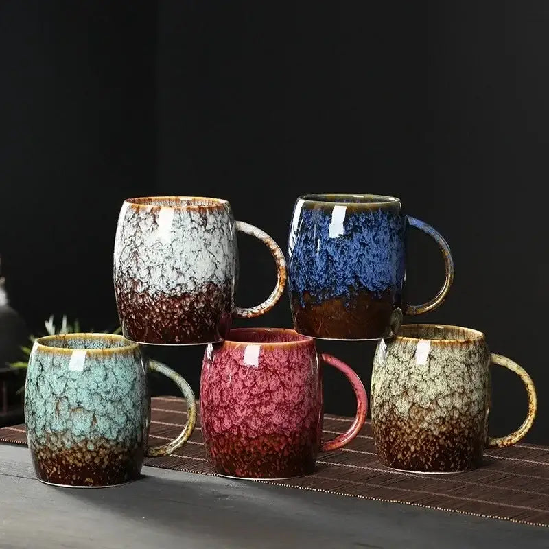 Teal Crackle Ceramic Mug