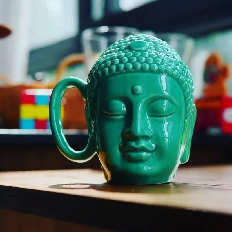 Teal Buddha Ceramic Mug