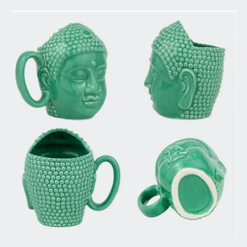 Teal Buddha Ceramic Mug