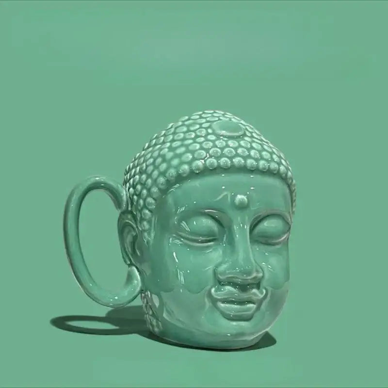 Teal Buddha Ceramic Mug