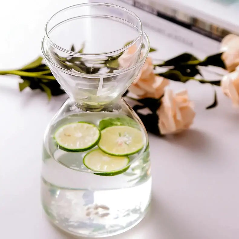 Teal Glass Tea Infuser Bottle
