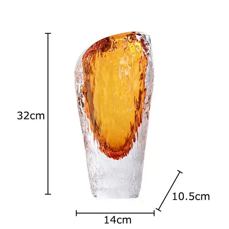 Amber Glass Vase Decor