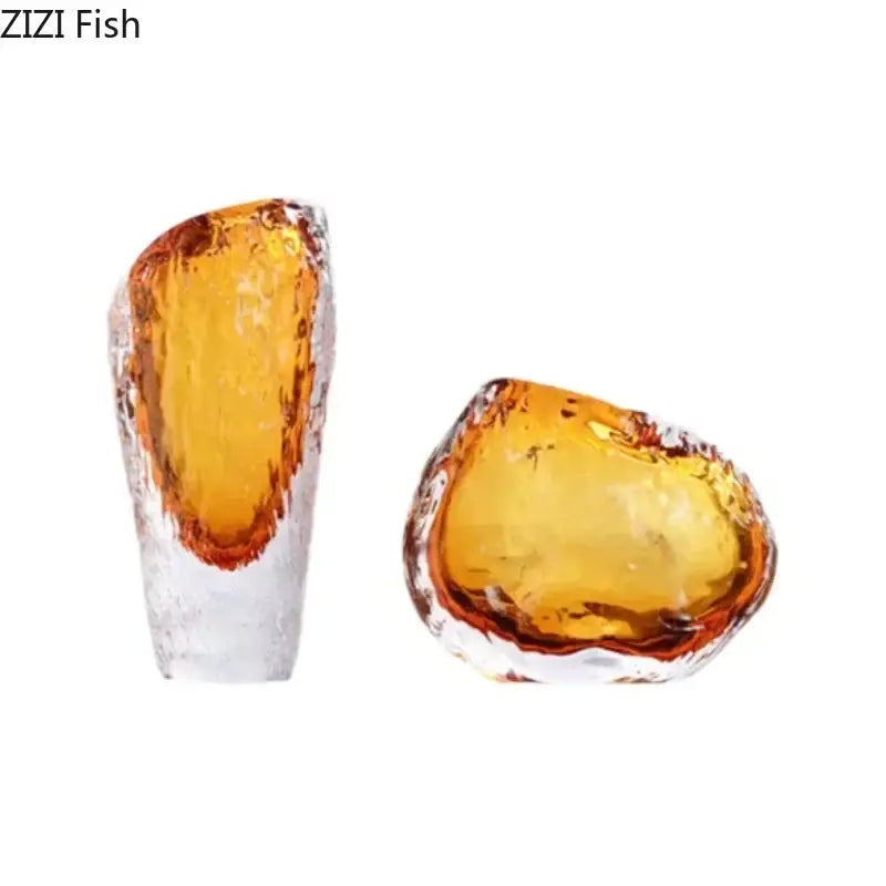 Amber Glass Vase Decor