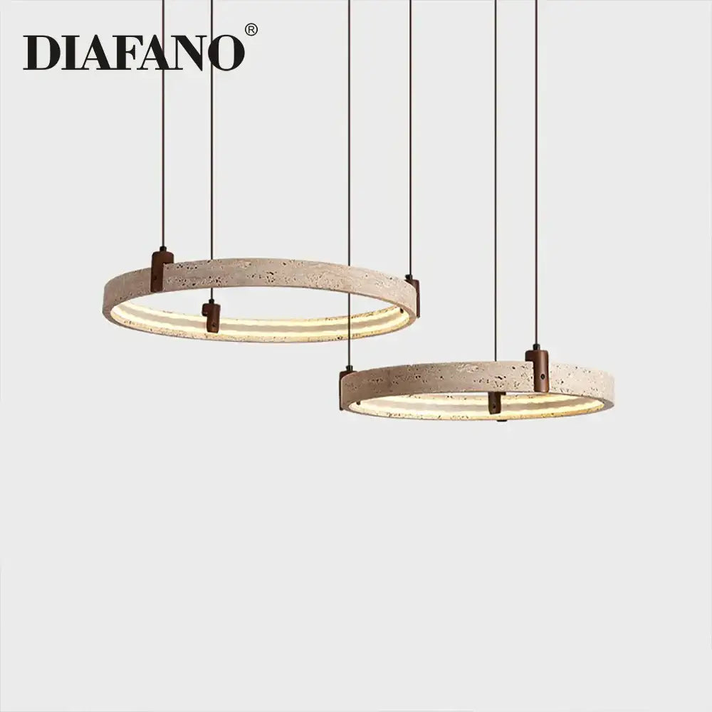 Beige Stone Chandelier Light