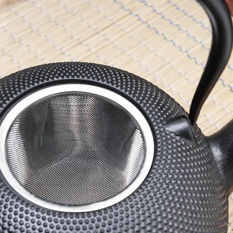 Black Cast Iron Tea Pot