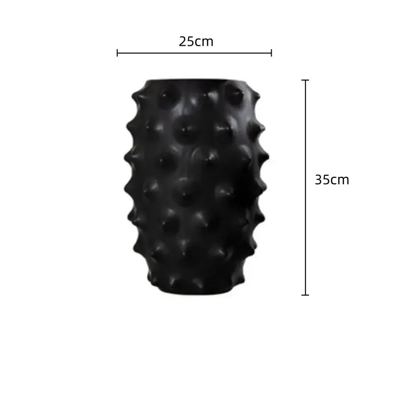 Black Ceramic Flower Vase