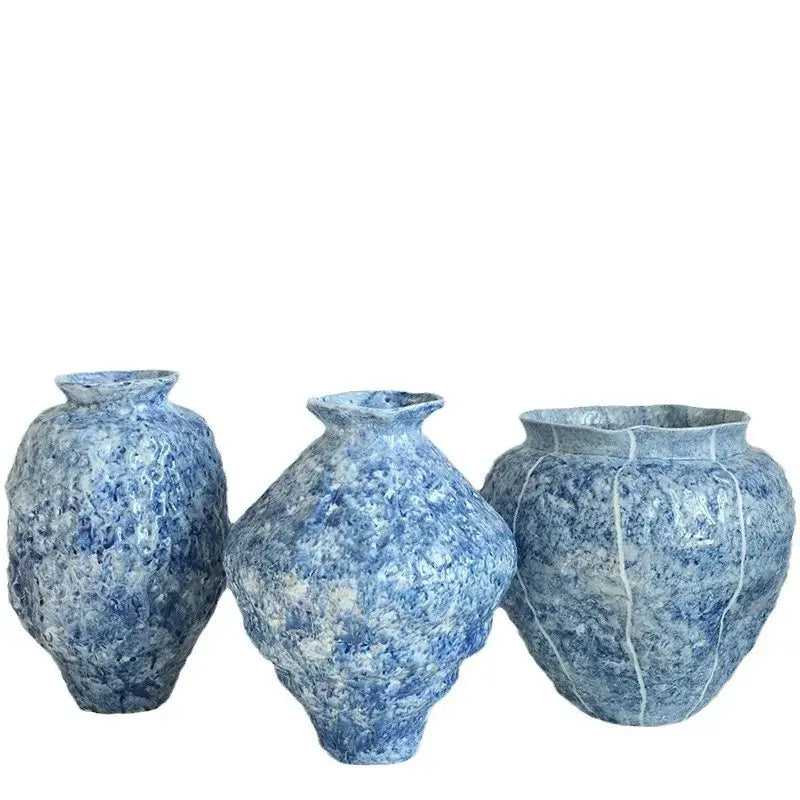 Blue White Ceramic Vase Set Hydroponic