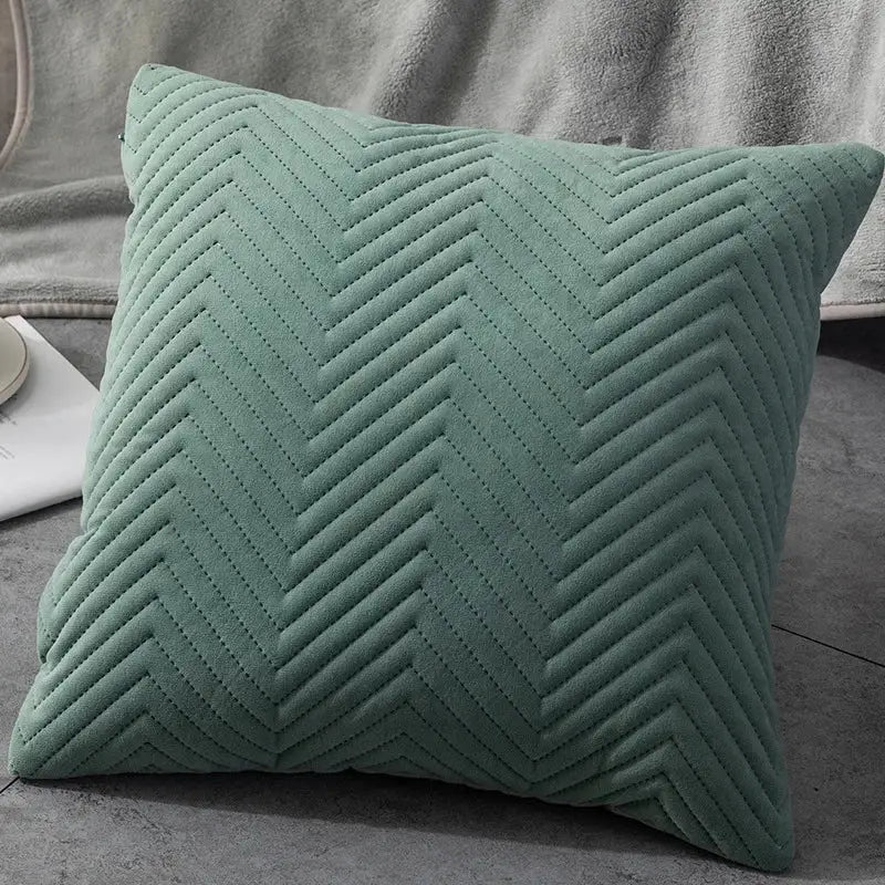 Chevron Teal Cushion Cover