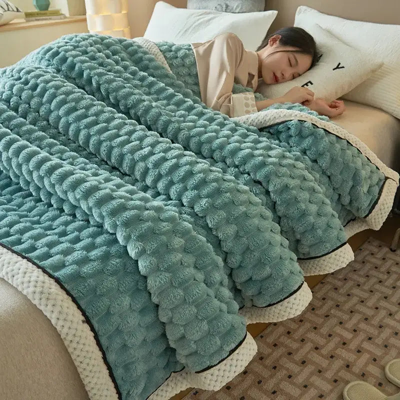 Cream Coral Fleece Blanket