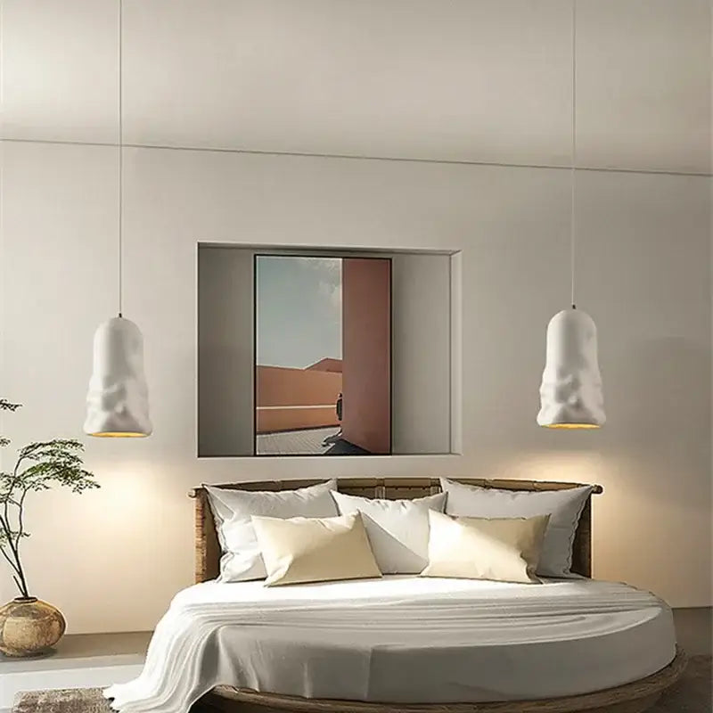 Cream Pendant Wind Lamp