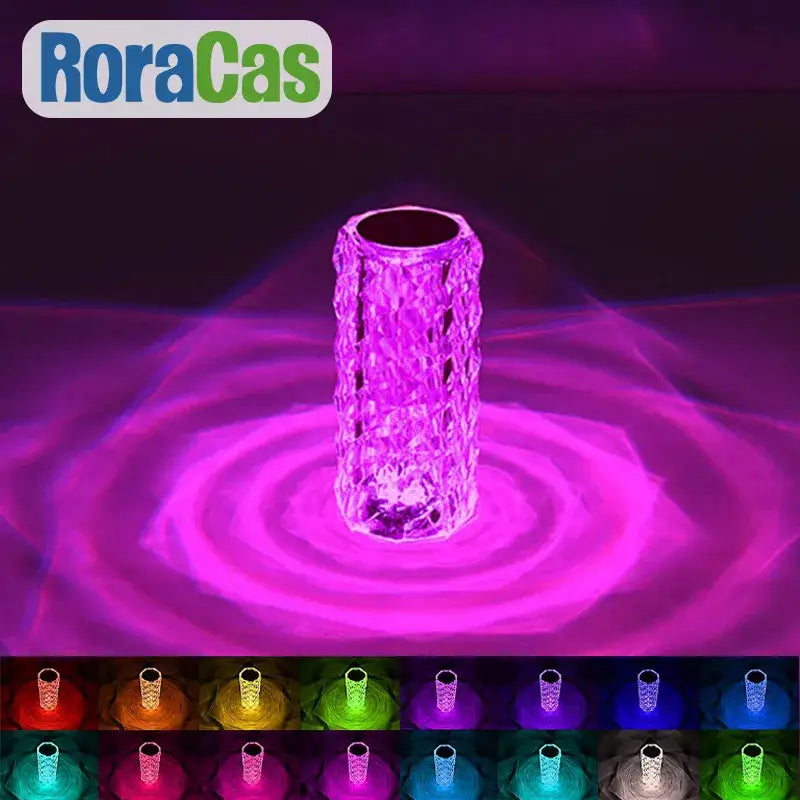 Purple Crystal LED Lamp