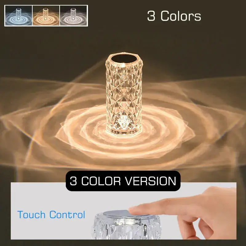 Purple Crystal LED Lamp