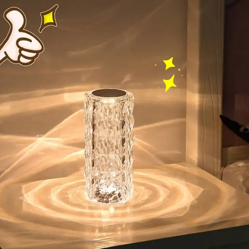 Purple Crystal LED Lamp