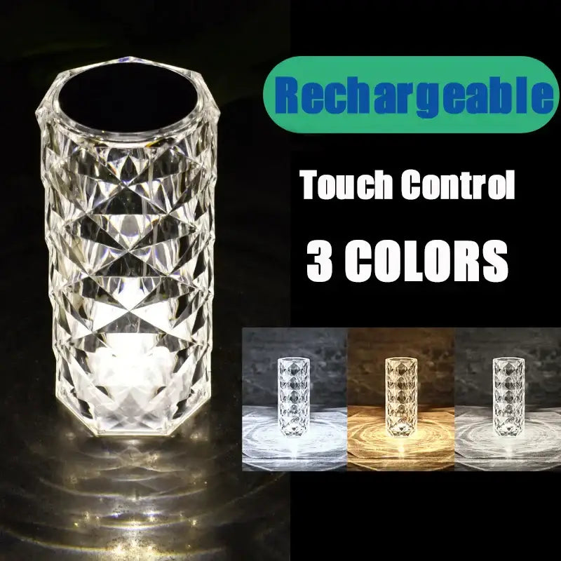 Purple Crystal LED Lamp