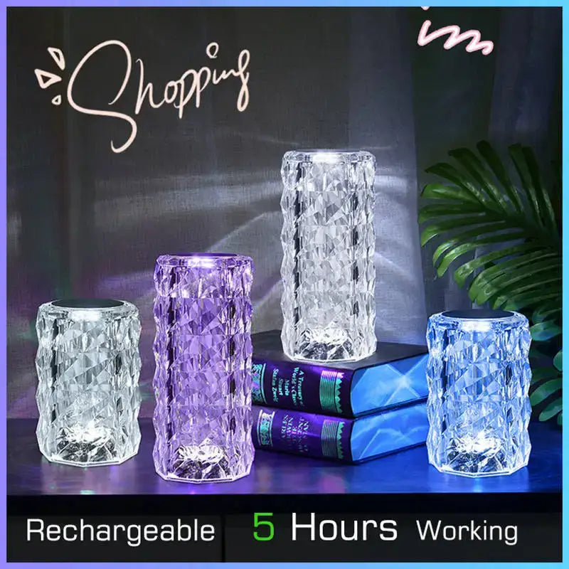 Purple Crystal LED Lamp