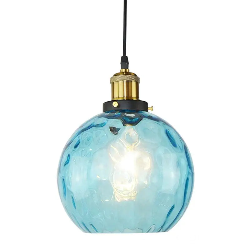 Blue Glass Pendant Light