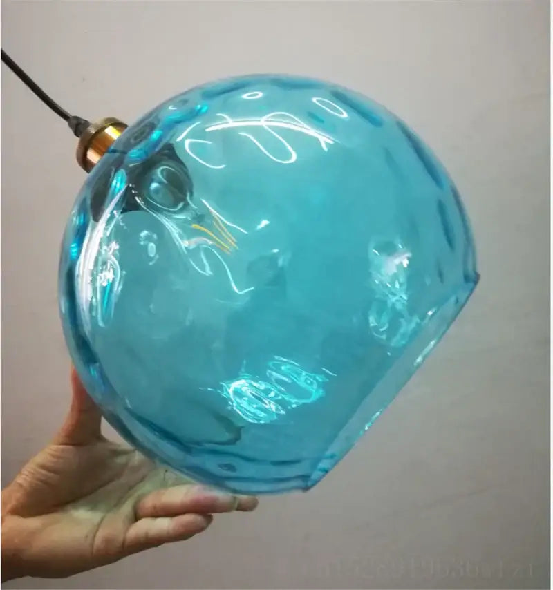 Blue Glass Pendant Light
