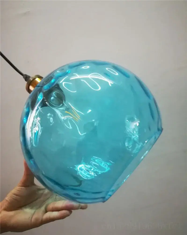 Blue Glass Pendant Light