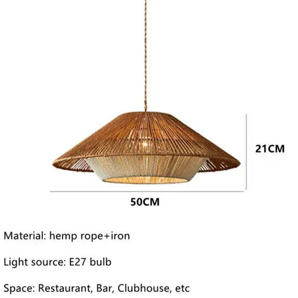 Hemp Rattan Pendant Light