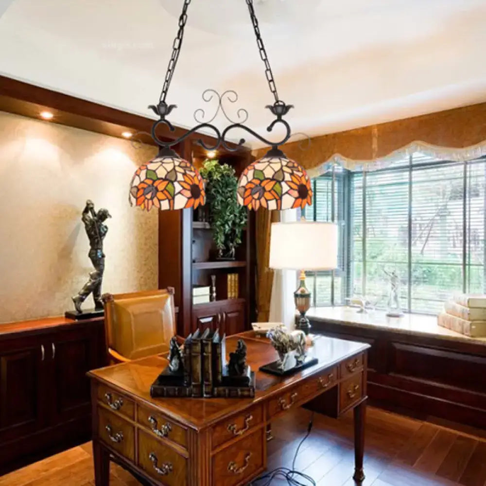 Black Sunflower Pendant Light