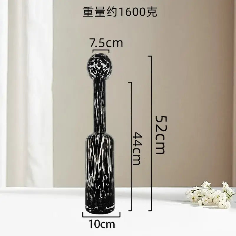 Leopard Print Glass Vase