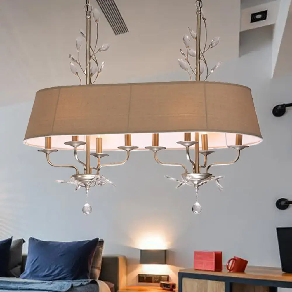Beige Crystal Chandelier Light