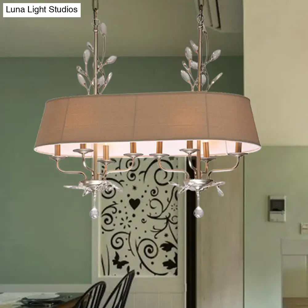 Beige Crystal Chandelier Light
