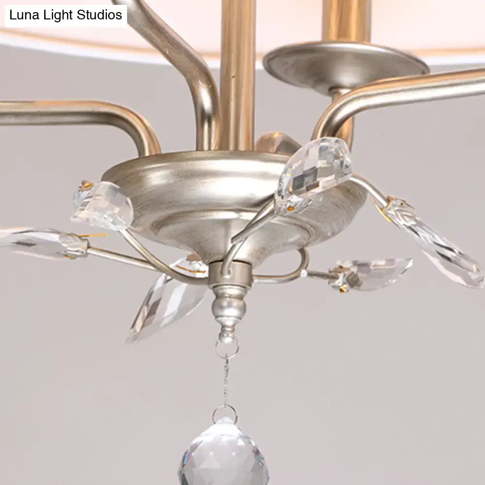 Beige Crystal Chandelier Light