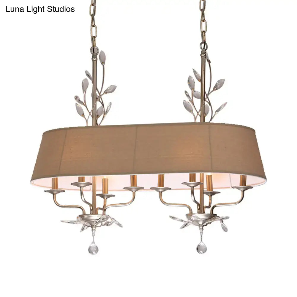 Beige Crystal Chandelier Light