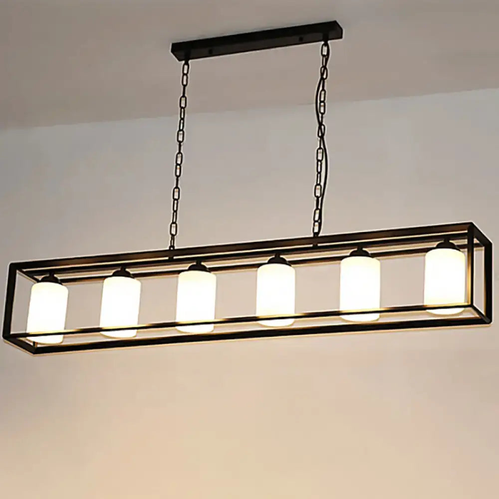 Black Brass Opal Pendant Light