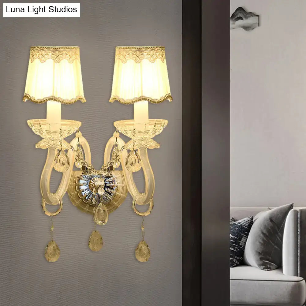 Gold Crystal Candle Wall Lamp