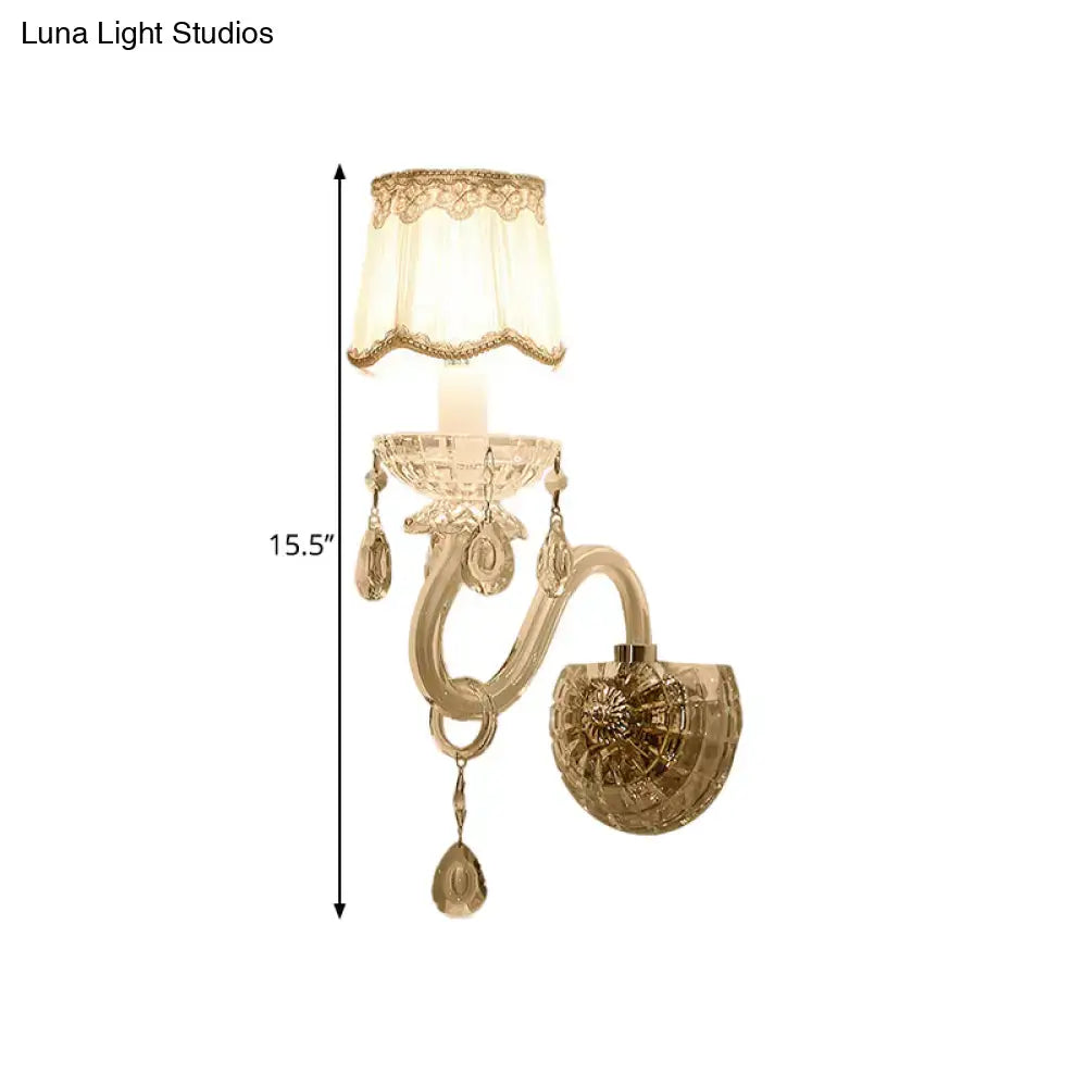 Gold Crystal Candle Wall Lamp