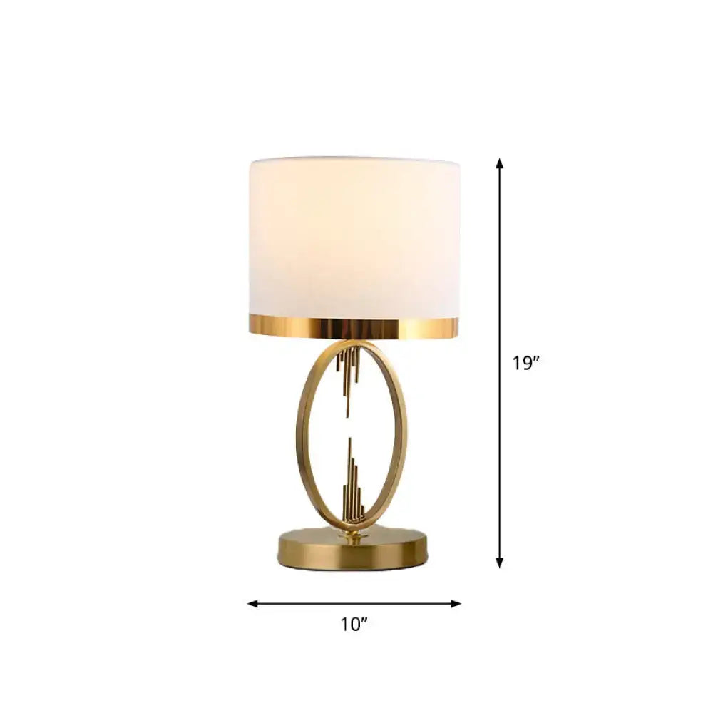Gold Fabric Table Lamp
