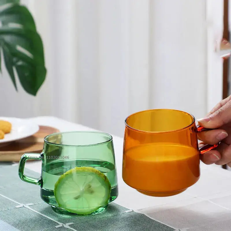 Green Glass Coffee Mug