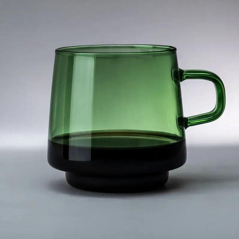 Green Glass Coffee Mug