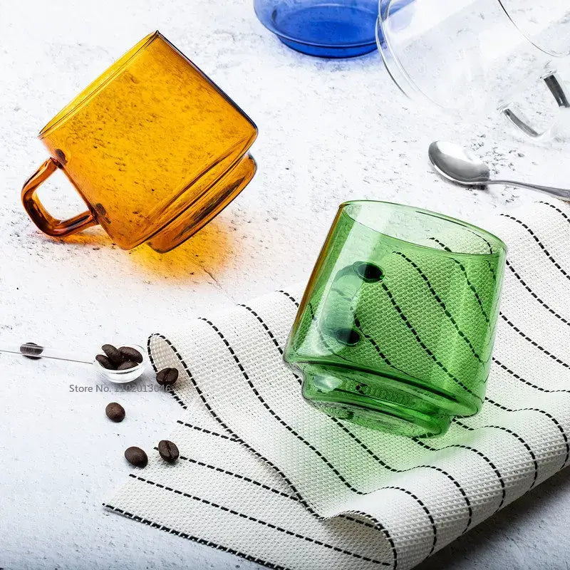 Green Glass Coffee Mug