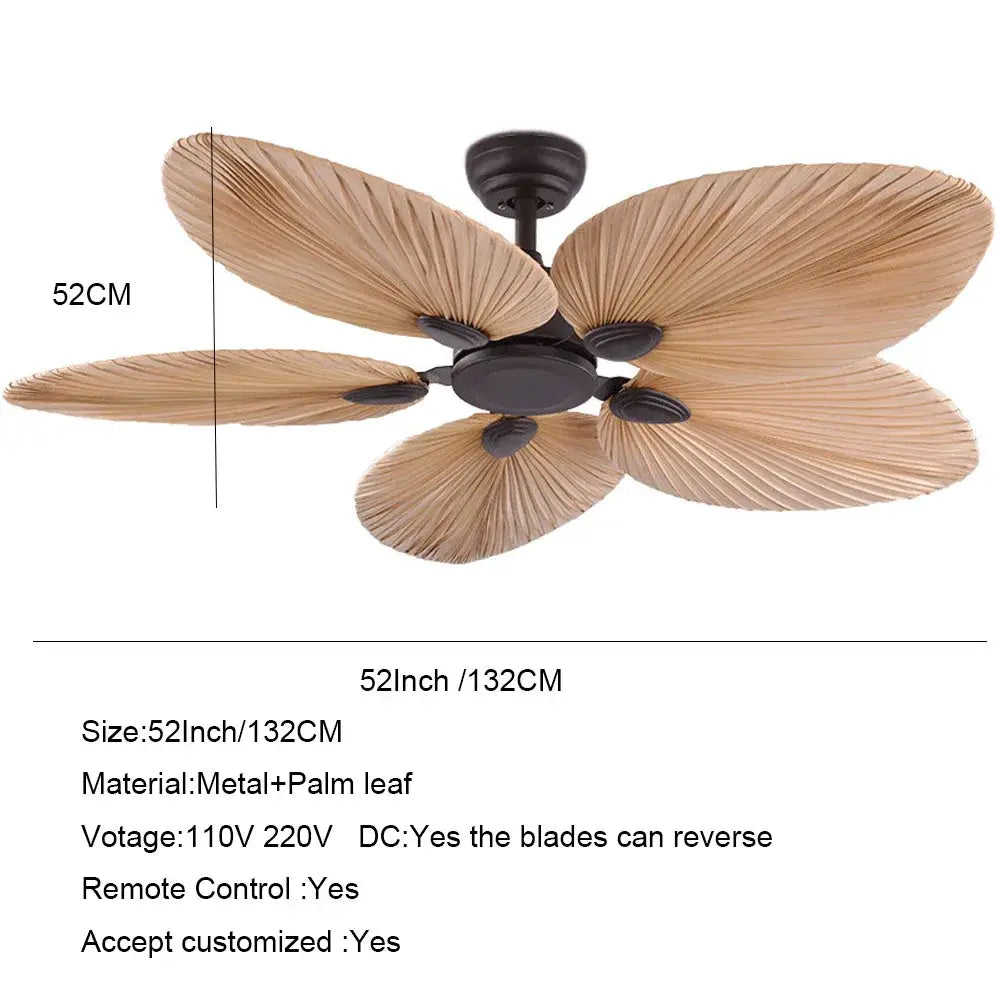 Bronze Leaf Ceiling Fan